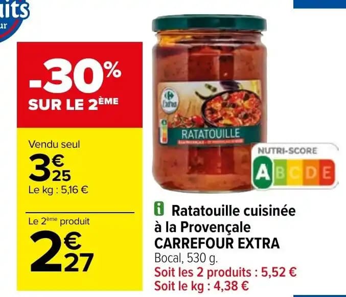 i Ratatouille cuisinée à la Provençale CARREFOUR EXTRA