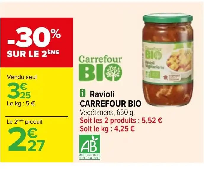 Ravioli CARREFOUR BIO