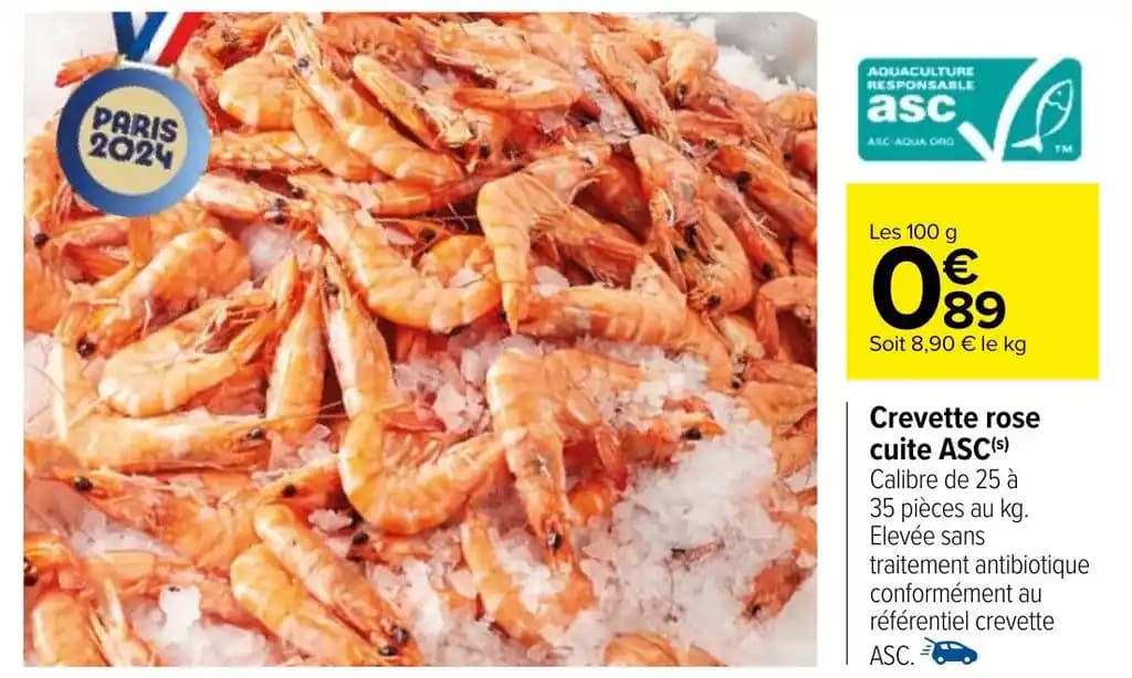 Crevette rose cuite ASC(s)
