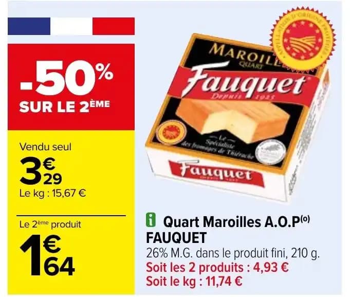 i Quart Maroilles A.O.P(0) FAUQUET