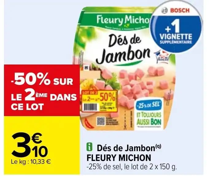 Dés de Jambon (9) FLEURY MICHON