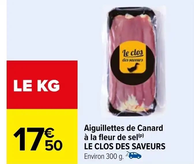 Aiguillettes de Canard à la fleur de sel(p) LE CLOS DES SAVEURS