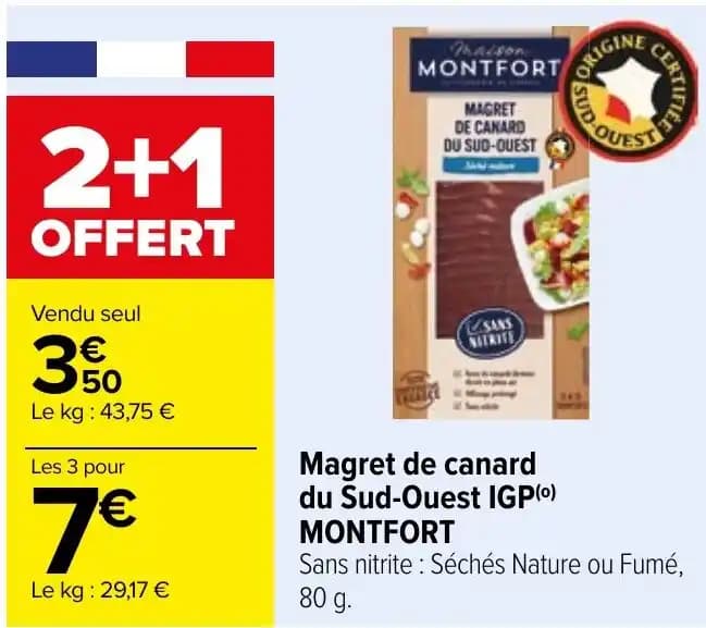 Magret de canard du Sud-Ouest IGP(0) MONTFORT