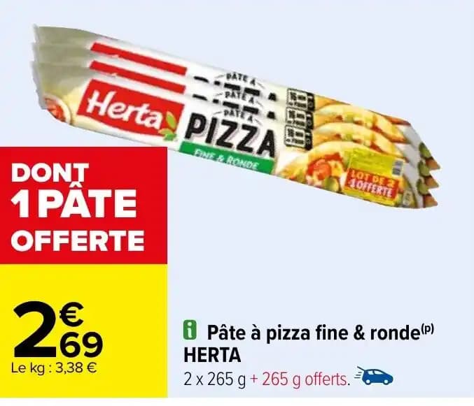 Pâte à pizza fine & ronde (P) HERTA