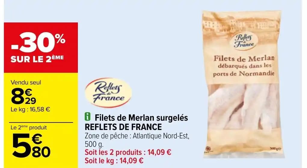 Filets de Merlan surgelés REFLETS DE FRANCE