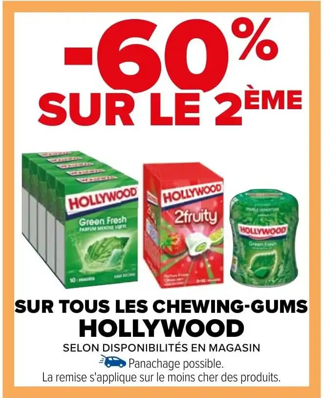 SUR TOUS LES CHEWING-GUMS HOLLYWOOD