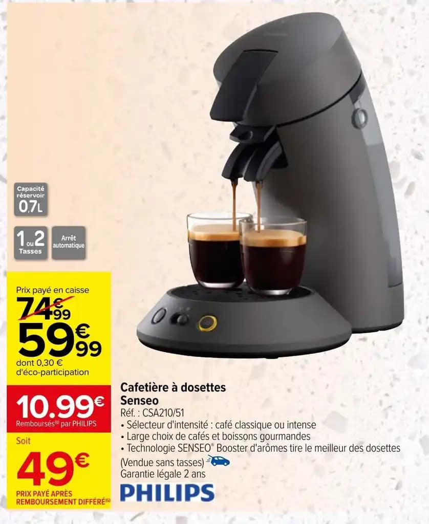 Cafetière à dosettes Senseo