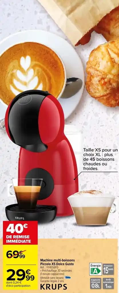 Machine multi-boissons Piccolo XS Dolce Gusto Réf.: YY4556FD