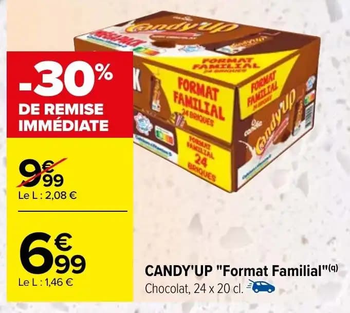 CANDY'UP "Format Familial" (q) Chocolat, 24 x 20 cl.