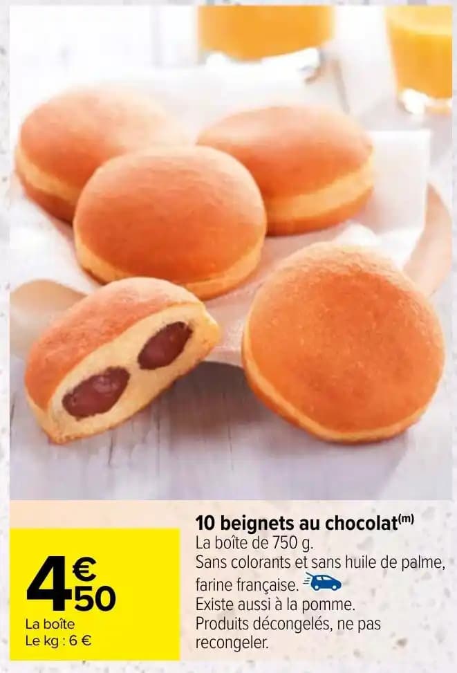 10 beignets au chocolat(m)