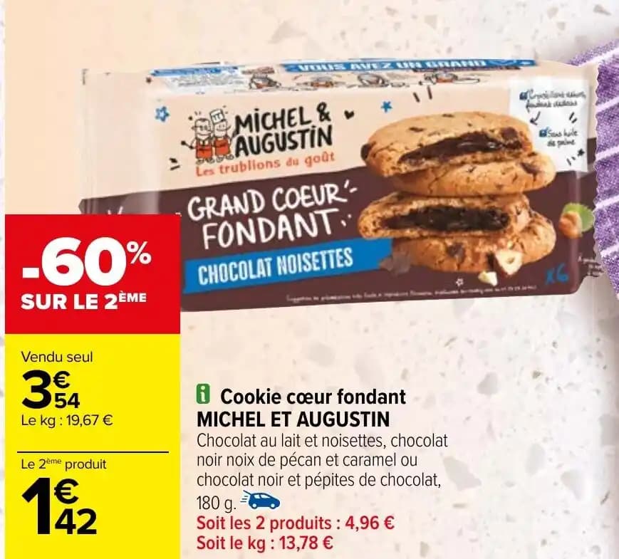 i Cookie cœur fondant MICHEL ET AUGUSTIN