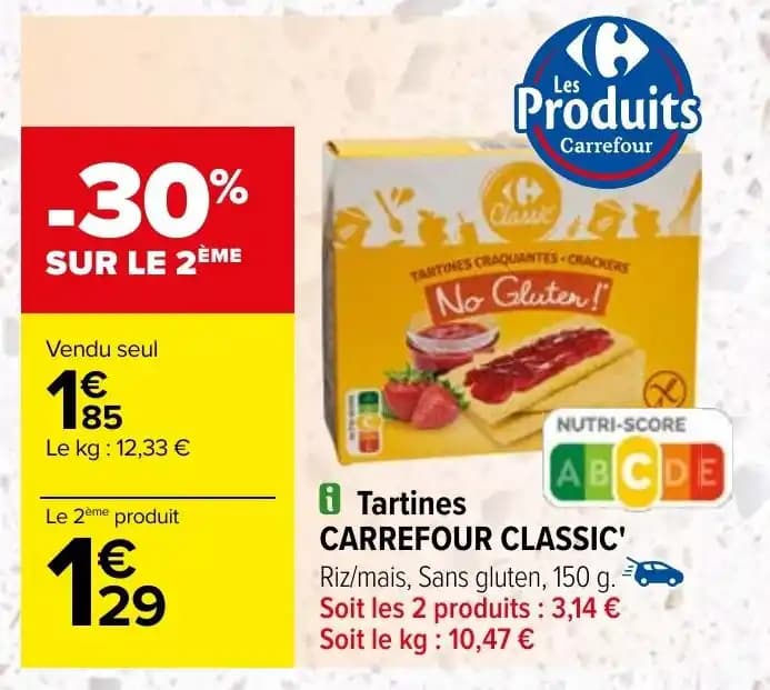 Tartines CARREFOUR CLASSIC'