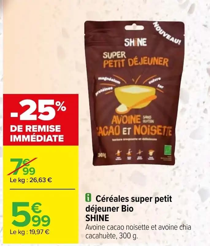 Céréales super petit déjeuner Bio SHINE