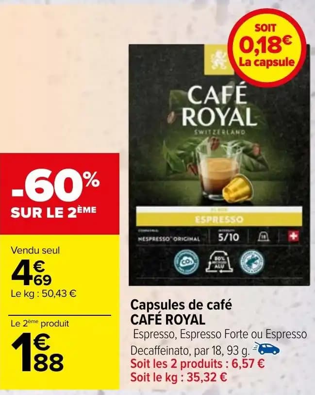 Capsules de café CAFÉ ROYAL