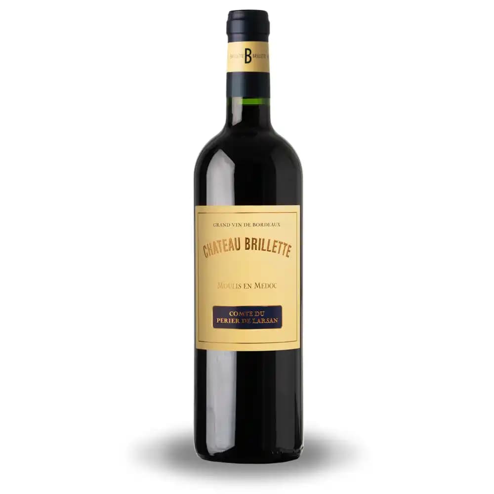 Château Brillette, 2020 - Moulis ou Moulis-en-Médoc AOP - Rouge - 75 cl - étiquette abîmée
