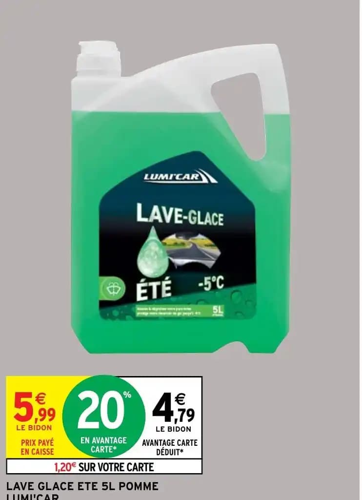 LAVE GLACE ETE 5L POMME LUMI'CAR