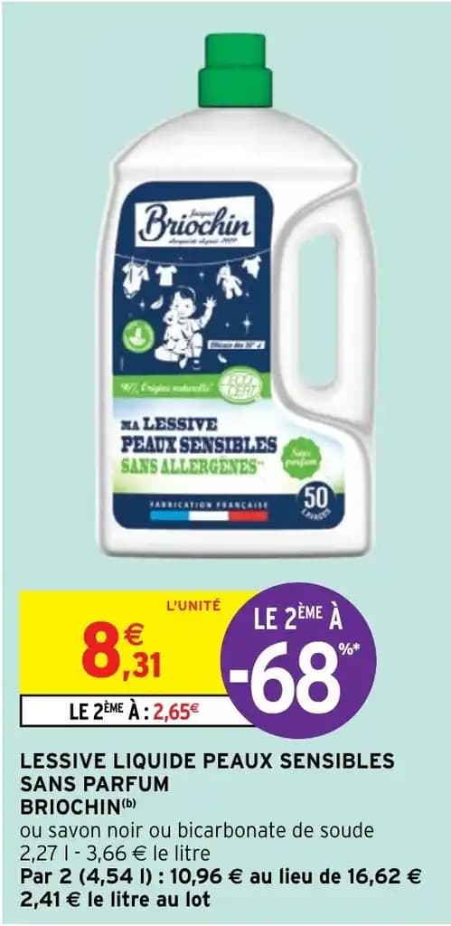 LESSIVE LIQUIDE PEAUX SENSIBLES SANS PARFUM BRIOCHIN (b)