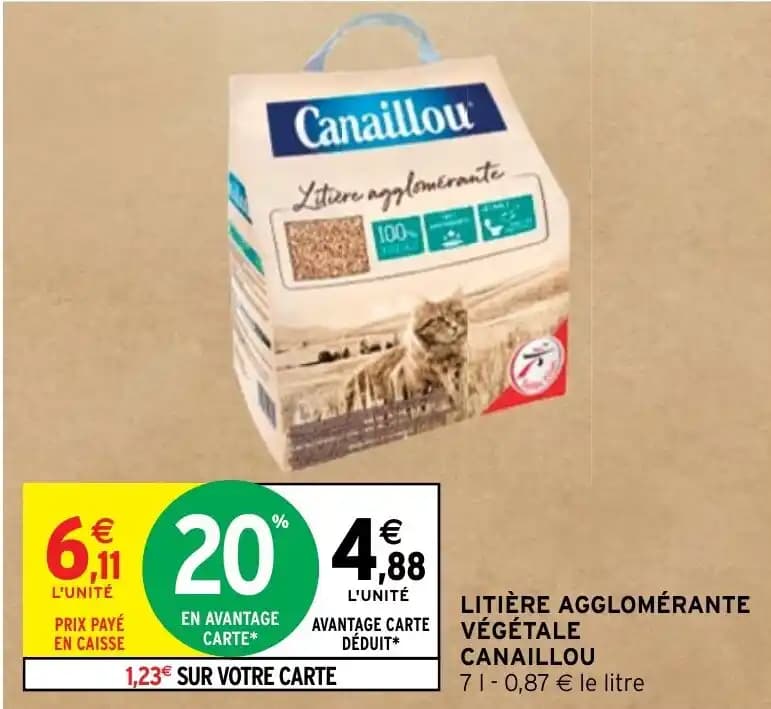 LITIÈRE AGGLOMÉRANTE VÉGÉTALE CANAILLOU