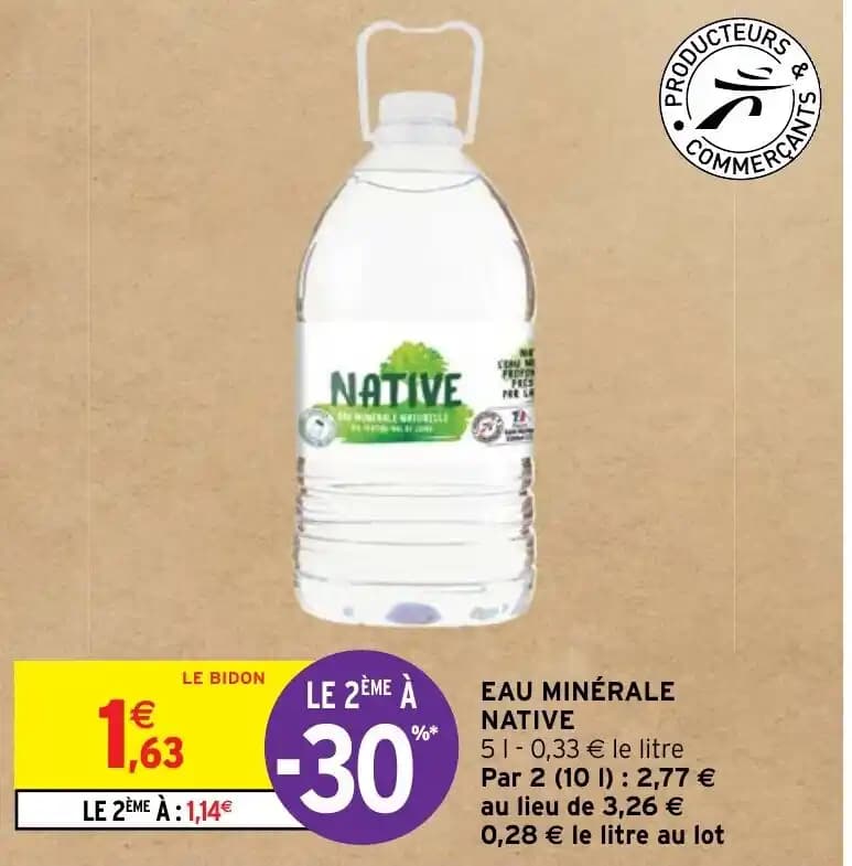 EAU MINÉRALE NATIVE