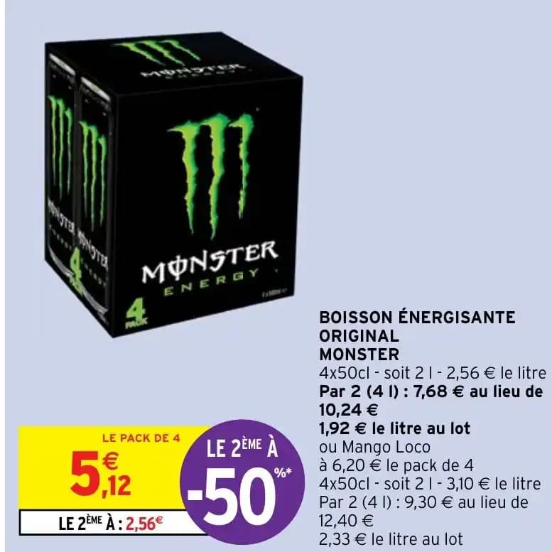 BOISSON ÉNERGISANTE ORIGINAL MONSTER