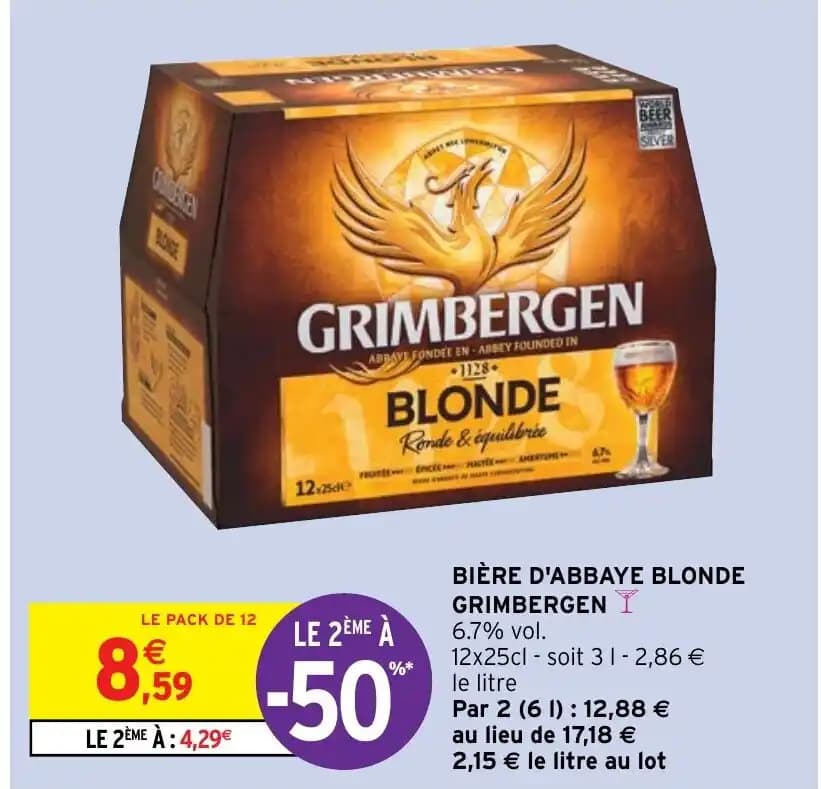 BIÈRE D'ABBAYE BLONDE GRIMBERGEN Y
