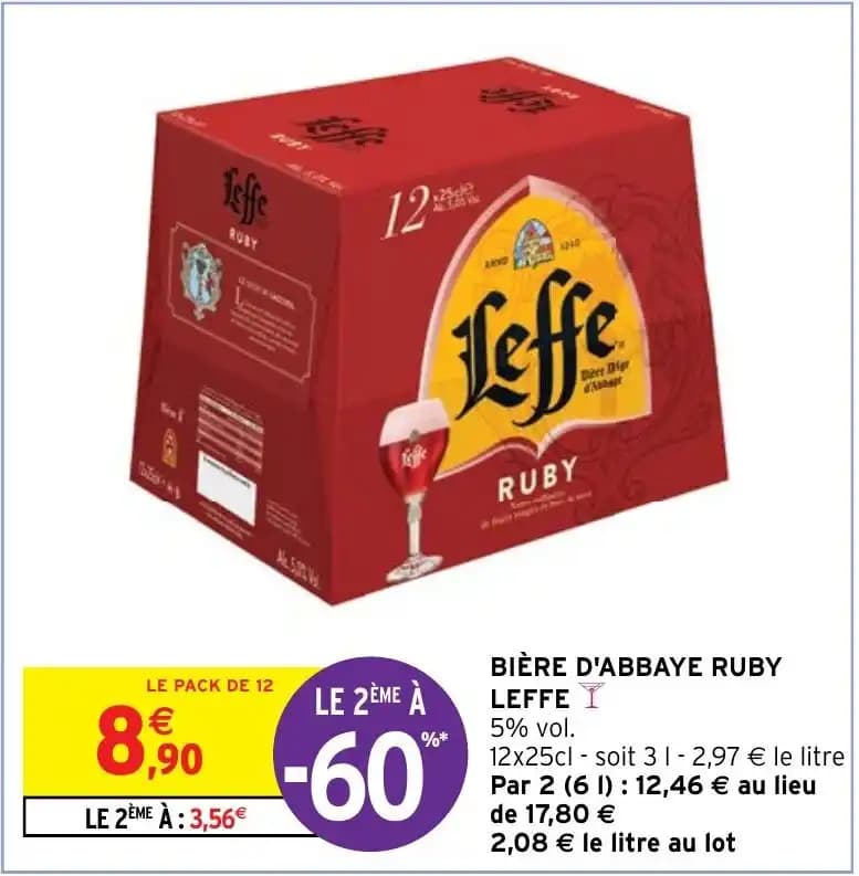 BIÈRE D'ABBAYE RUBY LEFFE