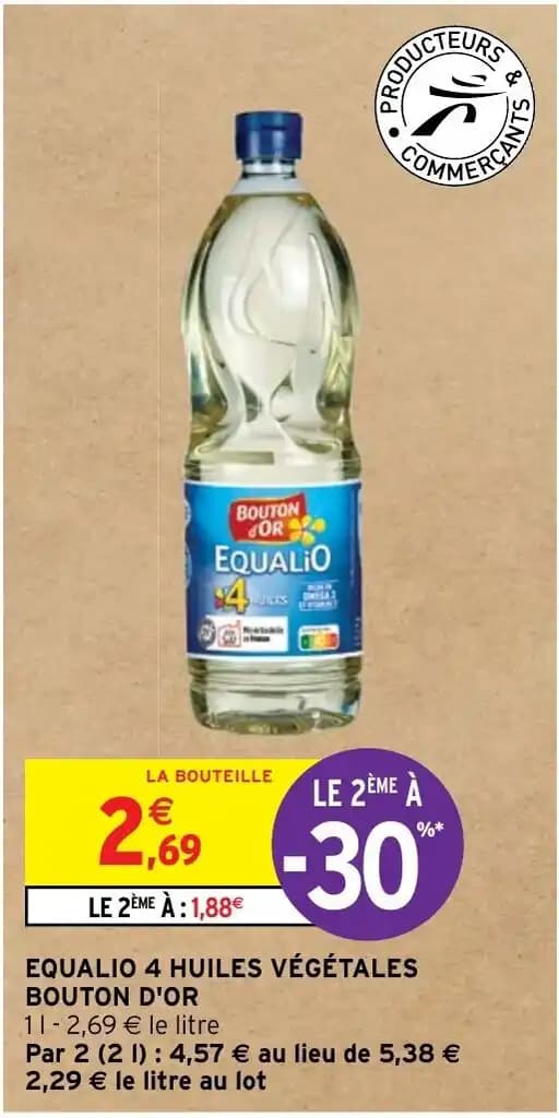 EQUALIO 4 HUILES VÉGÉTALES BOUTON D'OR