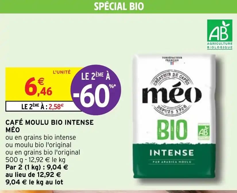 CAFÉ MOULU BIO INTENSE MÉO