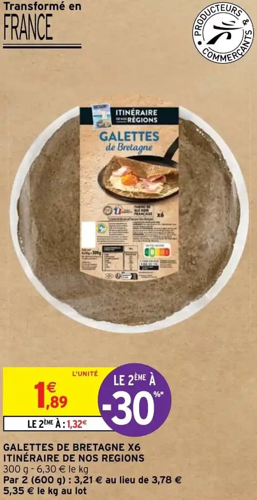 GALETTES DE BRETAGNE X6 ITINÉRAIRE DE NOS REGIONS