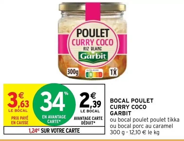 BOCAL POULET CURRY COCO GARBIT
