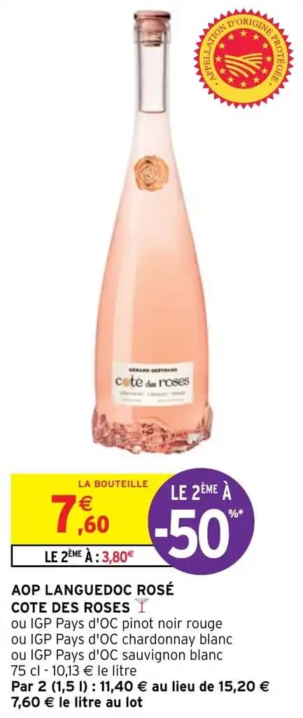 AOP LANGUEDOC ROSÉ COTE DES ROSES