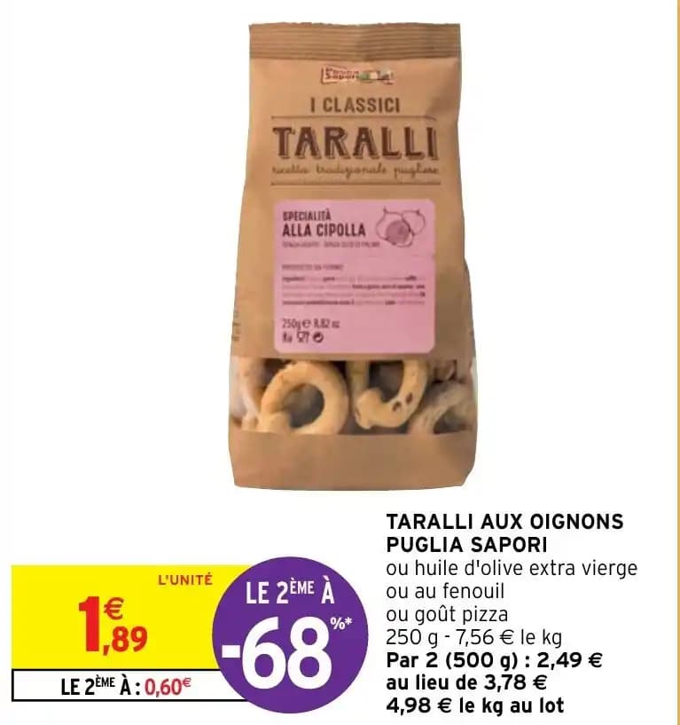 TARALLI AUX OIGNONS PUGLIA SAPORI