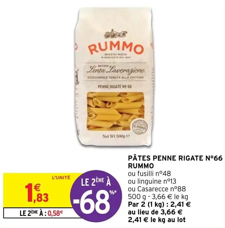 PÂTES PENNE RIGATE N°66 RUMMO