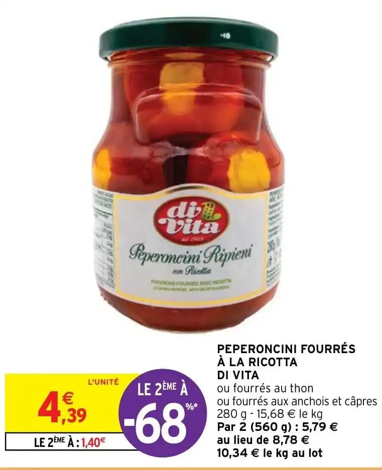 PEPERONCINI FOURRÉS À LA RICOTTA DI VITA