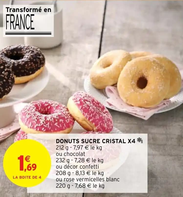 DONUTS SUCRE CRISTAL X4