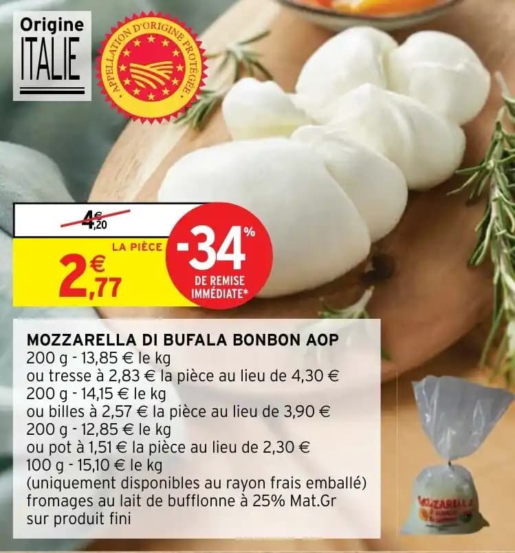 MOZZARELLA DI BUFALA BONBON AOP