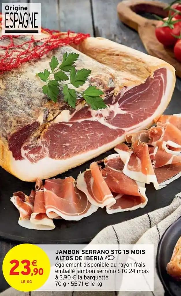 JAMBON SERRANO STG 15 MOIS ALTOS DE IBERIA