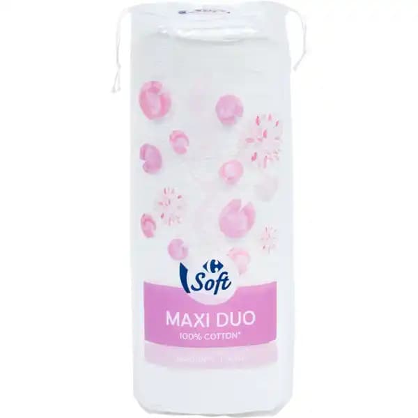 CARREFOUR SOFT Coton à démaquiller Maxi Duo