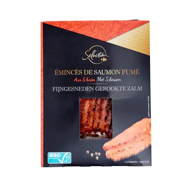 CARREFOUR SELECTION Émincés de saumon fumé