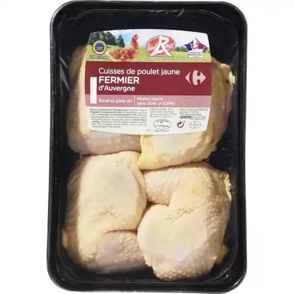 CARREFOUR Cuisses de poulet fermier d'Auvergne Label Rouge