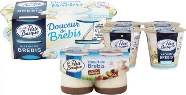 LE PETIT BASQUE SUR TOUS LES YAOURTS AU LAIT DE BREBIS