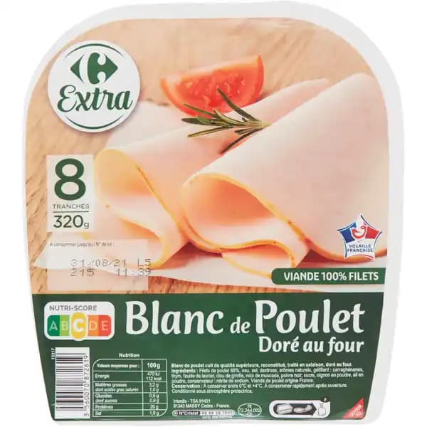 CARREFOUR EXTRA Blanc de Poulet doré au four
