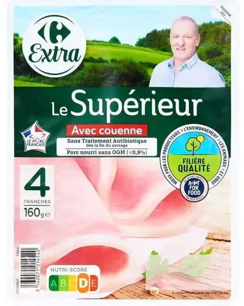 CARREFOUR EXTRA Jambon Le Supérieur Filière Qualité