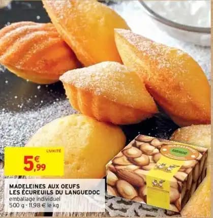 Madeleines aux oeufs les écureuils du languedoc