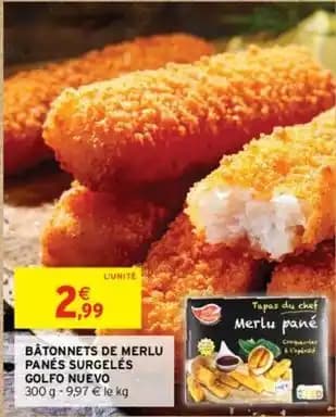 Golfo nuevo - batonnets de merlu panes surgeles