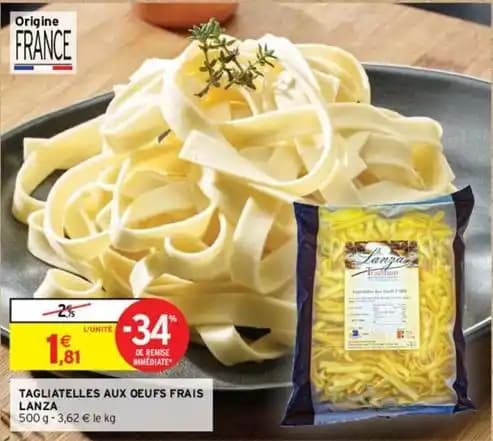 Lanza - tagliatelles aux oeufs frais