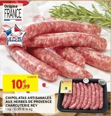 Charcuterie rey - chipolatas artisanales aux herbes de provence