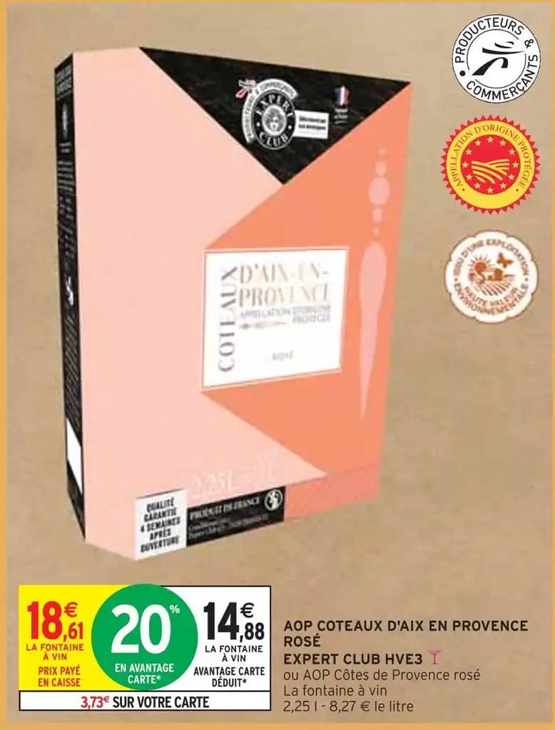 EXPERT CLUB AOP COTEAUX D'AIX EN PROVENCE ROSÉ HVE3