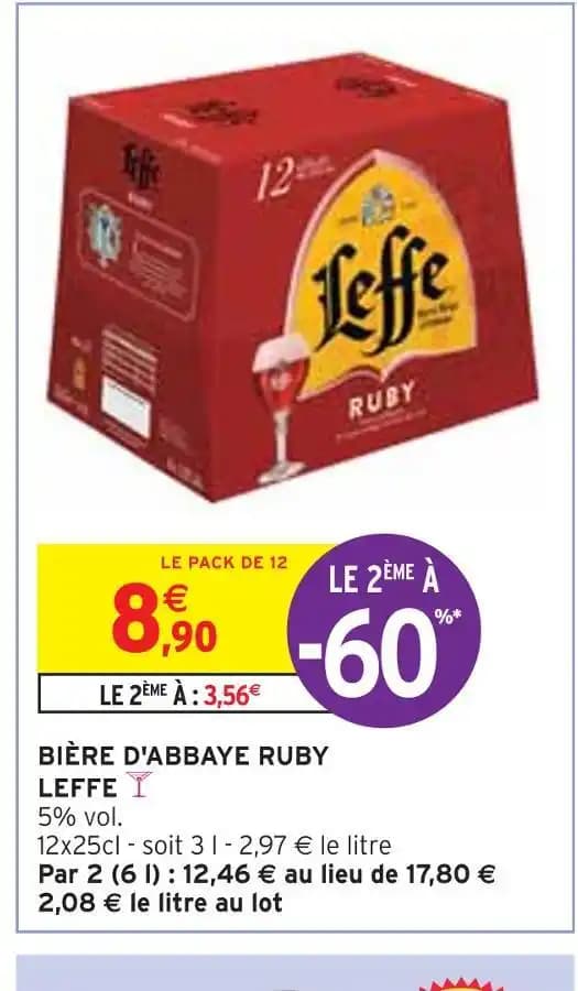 LEFFE BIÈRE D'ABBAYE RUBY