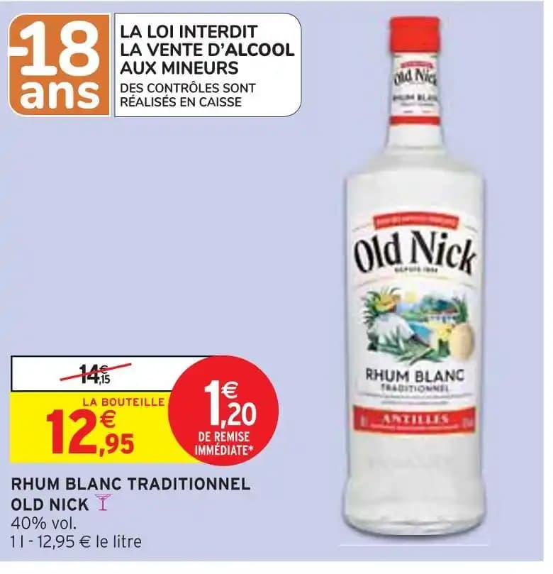 OLD NICK RHUM BLANC TRADITIONNEL